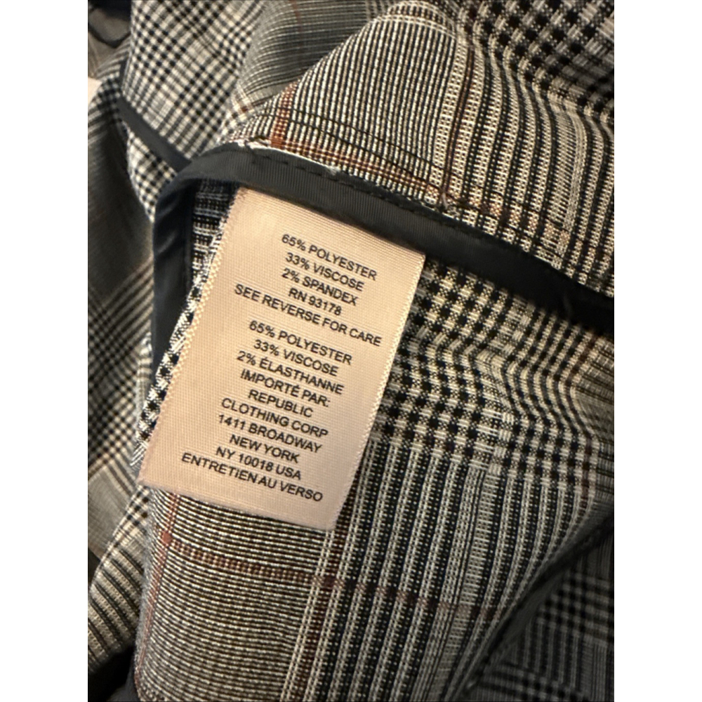 NWT Philosophy Republic Womens Plaid Blazer Small Casual Work Open Front Neutral - Picture 2 of 6